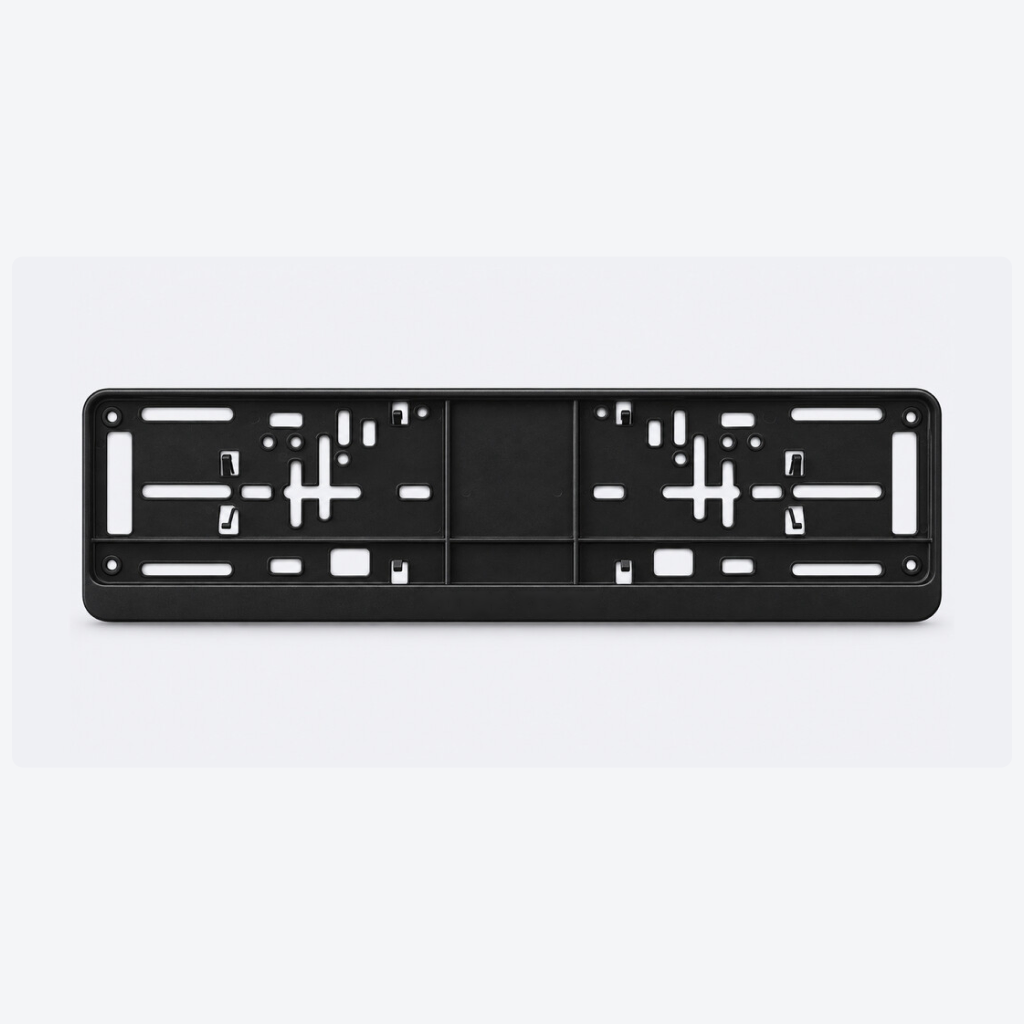 Porte-plaque noir pour plaque une ligne 520 × 110 mm