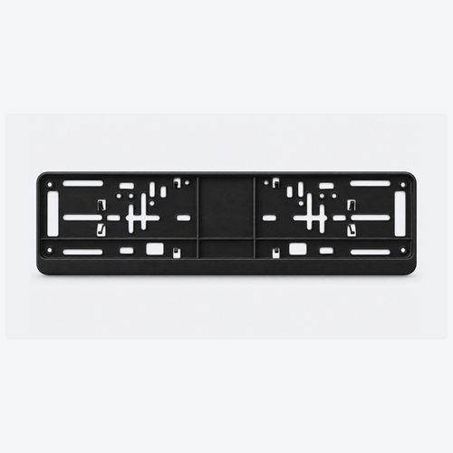 Porte-plaque noir pour plaque une ligne 520 × 110 mm