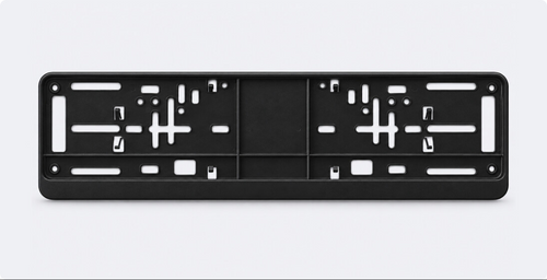 Porte-plaque noir pour plaque une ligne 520 × 110 mm
